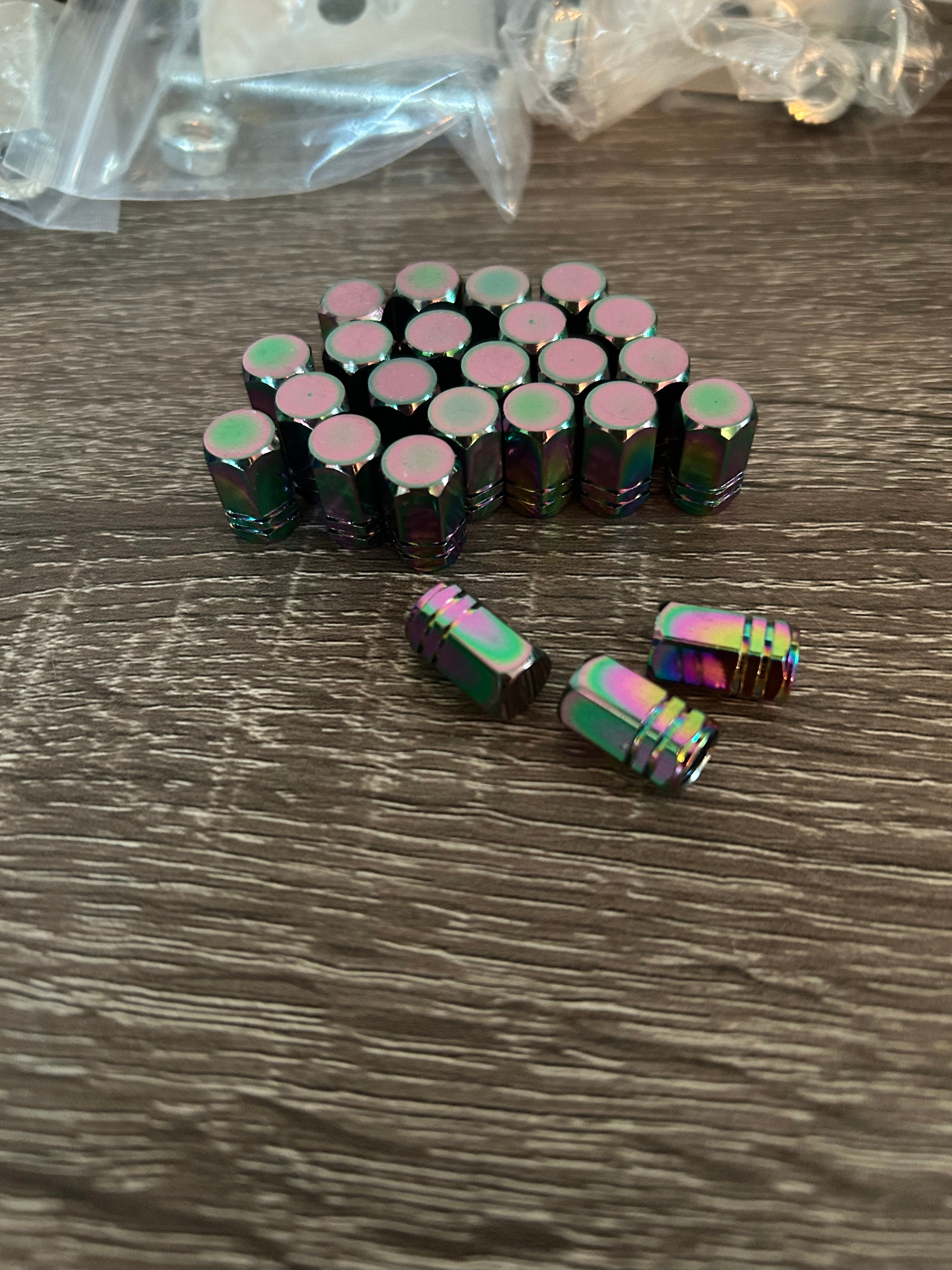 titanium valve stem caps (2pc)
